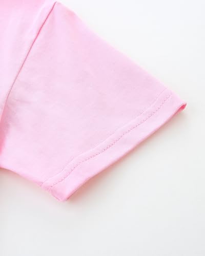 Little Girls Crop Tops Cool Summer T-Shirt Crewneck Short Sleeve Fashion Tee Size 6-144