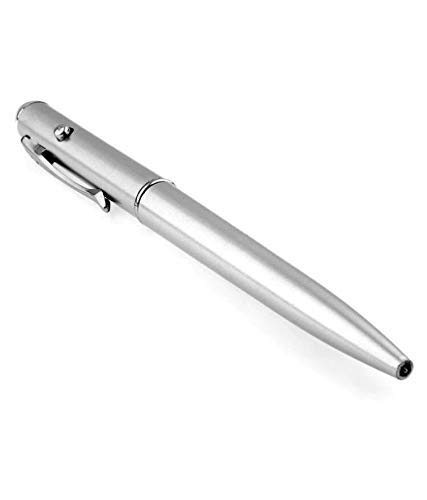 Image of Invisible Ink Magic Ball Point Pen With UV LED Light at back (Silver)