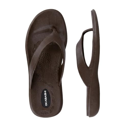 Image of OKABASHI Women's Maui Flip Flops | Arch Support Sandals with Massage Footbed, Made in USA, Waterproof Thong Sandal for Beach, Pool & Travel, Sizes 5-10.5