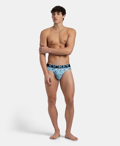 Image of Jockey FP22 Men's Super Combed Cotton Elastane Stretch Printed Brief with Ultrasoft Waistband