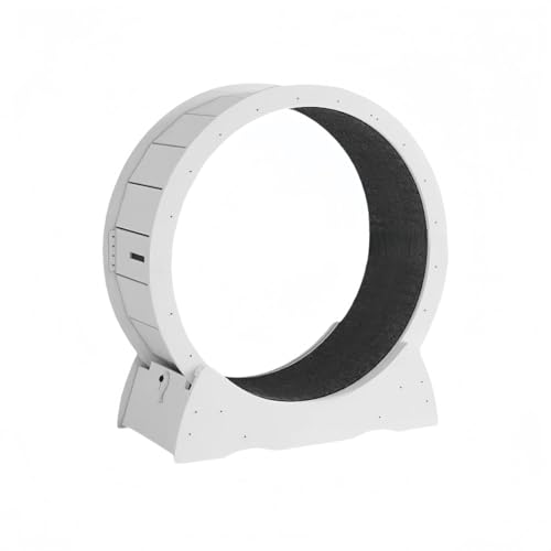 samchuサイレント設計 キャットホイール 猫 室内 運動 ホイール 爪とぎ ストレス解消 省スペース 大型 丈夫 安全ロック 自走式 キャットタワー 代替 静音 ペット 健康 エコ素材 (L,ホワイト)