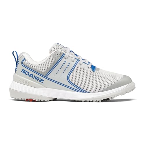 SQAIRZ Speed Mesh Men's Athletic Golf Shoes, Designed for Balance & Performance, Replaceable Spikes, Breathable