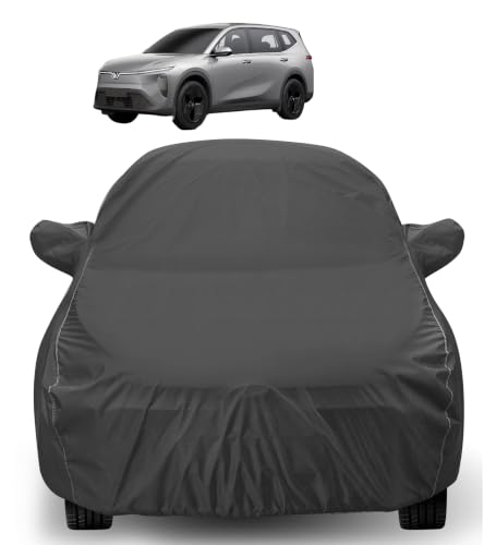 Image of Auto Hub Car Cover Compatible with Vinfast MPV 7 with Mirror Pocket, Water Resistant, Triple Stitched, MPV7 Car Cover- Grey