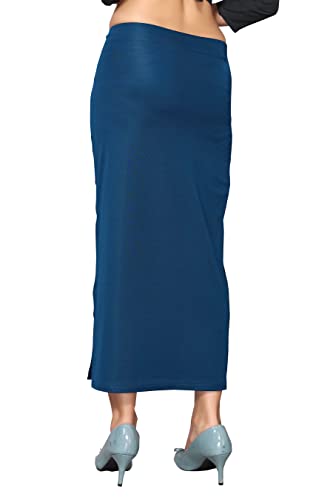 Image of Yashika Women Yashika Women's Full Elastic Lycra Blend Saree Shapewear Petticoat(New-Shape Sky Blue-XL)