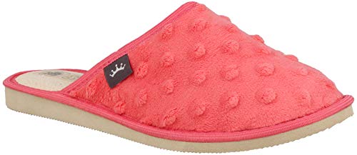 RBJ leather shoes .Chaussons Pantoufle pour Femme Daim en Cuir avec De La Laine À lIntérieur (39 EU, Fraise 835)