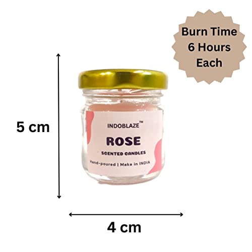 Indoblaze Aromatherapy Candles Set 6 Scented Candles For Home Decor In Small Glass Jars | Perfect Scented Candles Gift Set | Fragrance Candles For Home Decor