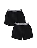 David Archy Men's 2 Pack Rib Modal Soft Boxer Shorts