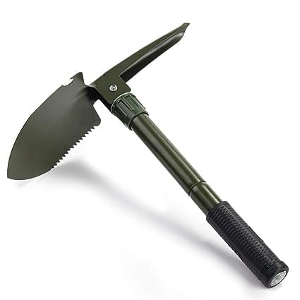 BISONBERG Gardening Folding Shovel | Camping Shovel Entrenching Tool with Carrying Pouch for Gardening - Metal Handle (B0D5L8WQRQ) Amazon Price History, Amazon Price Tracker