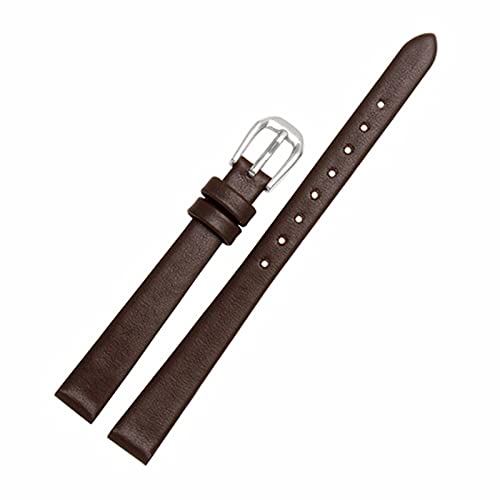 6-12mm Damen Echtleder Uhrenarmband Uhrenarmband Armbanduhren Elegantes Mini Soft Uhrenarmband Uhrenzubehör, 6mm