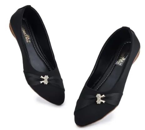 manisha footwears Womens Velvet Stylish Bellies and Flat Sandals Lightweight Comfortable & Trendy Casual Footwear for Office Daily-picture-34