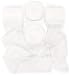 Mixsuperstore Ivory Chiffon Ribbon Fringe Sample Swatch 1-3/4" x 7Yd, 4 Rolls Handmade Ribbons for Wedding Invitations Bouquets Backdrop Decorations