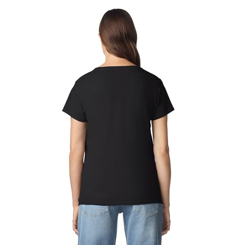 Gildan womens Heavy Cotton V-neck T-shirt, 2-pack T Shirt, Black, X-Large US - image 6