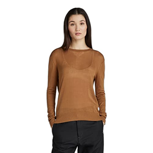 G-Star Raw Core Round Neck Strickpullover, Tejidos Para Mujer, Marrón Oxide Ocre D21960-D166-1329 , M G-Star Raw Core Round Neck Strickpullover, Tejidos Para Mujer, Marrón Oxide Ocre D21960-D166-1329 , M