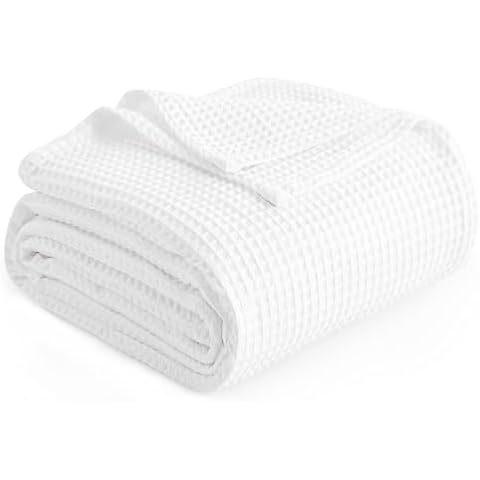 Aisbo Soft Large Waffle Throw Blanket Cover