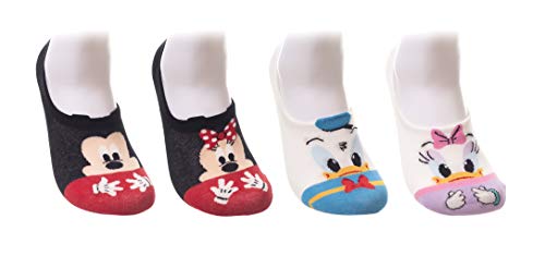 ディズニー ミッキーマウス キャラクター 4足組セット 靴下 ソックス フットカバー レディース メンズ ボーイズ ガールズ 22cm-26cm [並行輸入品]