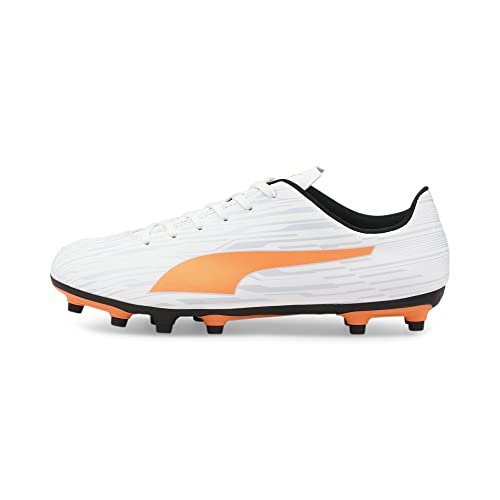 PUMA Mens Rapido Iii Soccer Cleats Cleated, Firm Ground - Off White, Orange, White