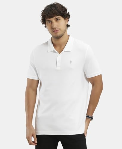 Image of Jockey 3912 Men Super Combed Cotton Rich Solid Half Sleeve Polo T-Shirt
