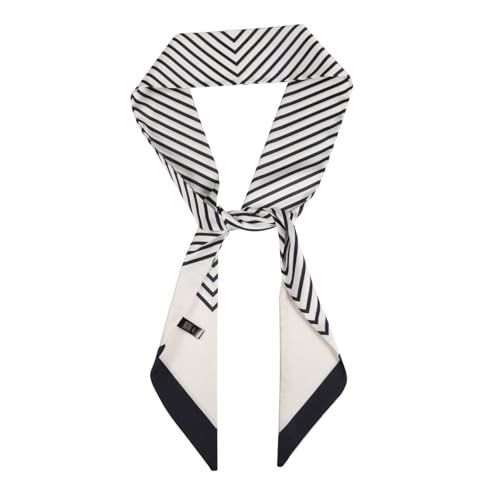 PartyKindom 1pc Stylish Silk Hair Scarf Decorative Neck Scarf for Women All- Accessory for Clothing Lightweight Simulated Silk Design for Various Occasions and Hair Styles