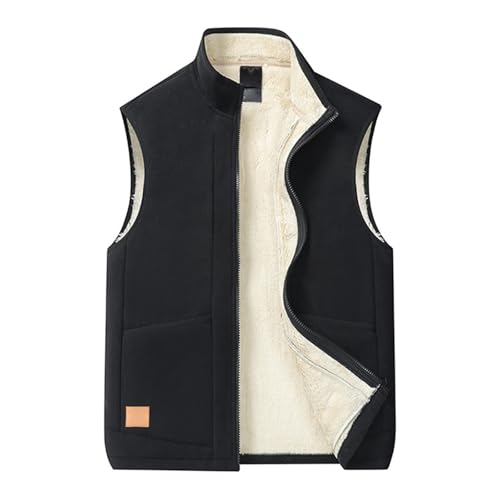 Veste sans manches pour homme contre le froid doudoune d'hiver chaude noire