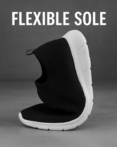 Image of Kraasa Tread Walking Shoes for Men | Knitted Slip-On Sneakers