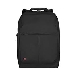 Wenger Reload 16" Laptop Backpack, Padded 16" Laptop Compartment, 10" Anti‑Scratch Tablet Pocket, Quick‑Access Pocket, Trolley Sleeve, 16L Capacity, Black