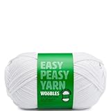The Woobles Easy Peasy Yarn, Crochet & Knitting Yarn for Beginners with Easy-to-See Stitches - Yarn for Crocheting - Worsted Medium #4 Yarn - Cotton-Nylon Blend