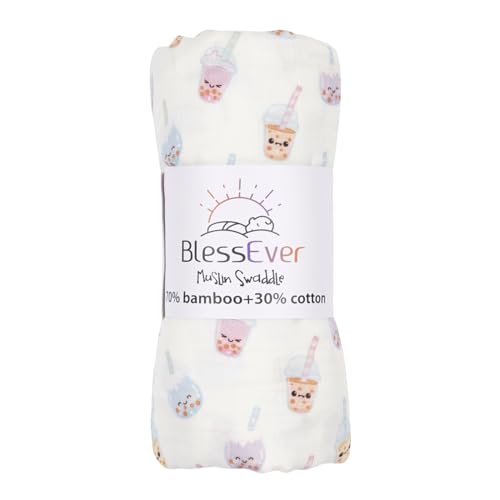 Image of Muslin Swaddle Blanket for Unisex, Soft Breathable and Skin-Friendly Baby Swaddles for Boys & Girls, Newborn Receiving Blanket, Boba Blankets Babies, Large 42 x 47 inches