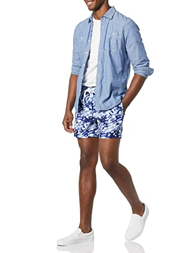 Amazon Essentials Men's Board Shorts Swim Trunks, Navy Tie Dye, 34 #TOP2