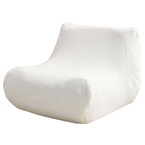 ZRCYXDW Lazy Floor Sofa Cover, 1-Seater, Washable, White