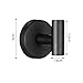 Suction Cup Hooks for Shower & Bathroom - Matte Black Wall Hooks Holds 15 lbs, No Drill Towel Hooks for Kitchen, Glass Door, Mirror, Tile - Stainless Steel ABS Plastic (2 Pack)