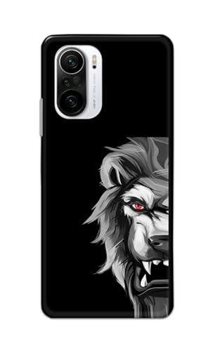 Image of PRINTFIDAA Printed Hard Back Cover Case for Mi 11x 5G | Mi 11x Pro 5G Back Cover (Angry Lion) -112
