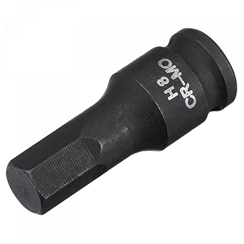 Image of sourcing map 8mm Impact Hex Bit Socket, 1/4" Square Drive 35mm Length CR-MO Metric Sizes