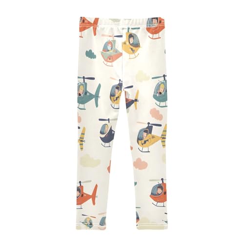 Toddler Girls Leggings Printed Yoga Pants Leggings Red Black Aircraft for Kids2