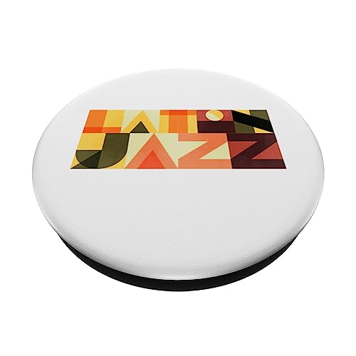 Vintage Latin Jazz Music - 50s 60s - Minimal Typography PopSockets Swappable PopGrip, Black - Image 2