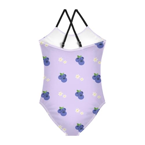 susiyo Girls One Piece Swimsuits Blueberry Bathing Suit Quick Dry Beach Swimwear for Toddler Girl 3-10T2