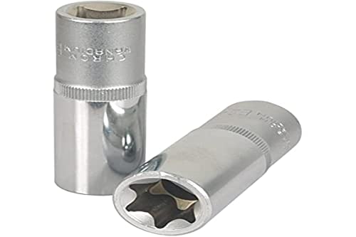 KS Tools 922.1381 Ultimate 1/2 "75 mm Long torx Socket E14, Chrome Satiné