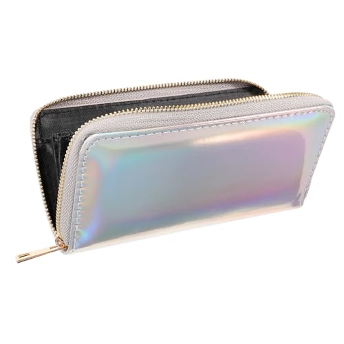 Iridescent Wallet Pouch Sparkling Sequins Women's Long Purse Holographic for Women