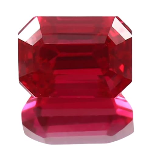 Rubis naturel 12x8mm taillé à facettes pour création de bijoux DIY