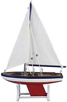 Handcrafted Nautical Decor Wooden Decorative American Model Sailboat 12