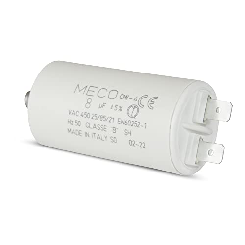 Condensatore motore MECO 8 µF a capicorda 6,3 mm