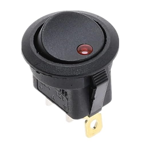 Interruptor basculante 12V LED azul redondo para evitar consumo de batería en coche 7