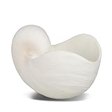 Braxio Modern Home Decor Sea Shell - Beach Themed Statue Resin Conch Shape Dish for Keys, Rings, or Succulent Planter - Coastal Decorative Bowls for Bathroom, Living Room, 12.25 x 6.25 x 8.25 Inch