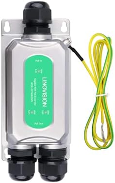 LINOVISION BT90W Outdoor PoE Extender, Gigabit PoE Ethernet Repeater and Split into Two PoE Outputs, for IP Cameras, PTZ Camera, Wireless AP