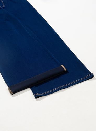 Sidefeel Women's Wide Leg Jeans High Waisted Tummy Control Soft Stretchy Comfort Fit Pull On Denim Pants4