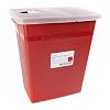 McKesson Prevent Sharps Container, Biohazard, Locking Lid, Red, 8 gal, 13 3/4 in x 13 3/4 in x 14 in