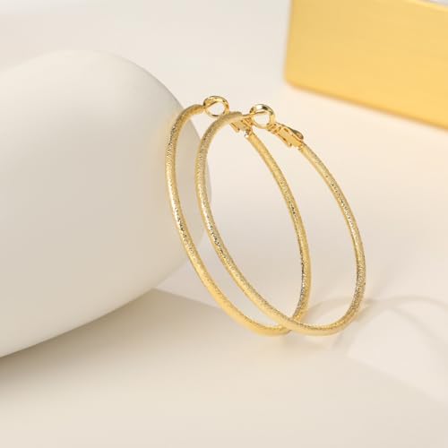 14K Gold Hoop Earrings for Women Stunning Oversized Gold Hoop Chunky Earrings for Women Elegant Thin Gold Hoops4