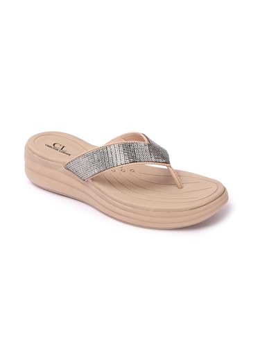 Carlton London Women Sandal,Beige,UK-6