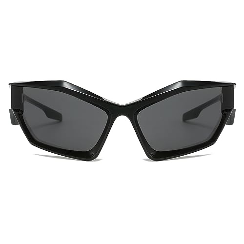 NIDOVIX Trendy Wrap Around Sunglasses for Men Women Fashion Cool Sport Y2K Stylish Cat Eye Sun Glasses UV400 Protection2