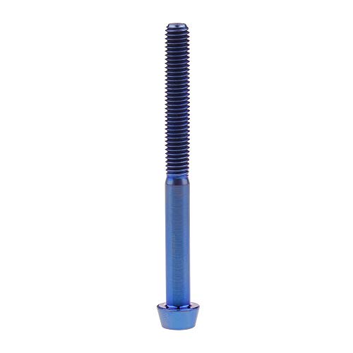 Image of Titanium Ti Bolt M5x9 16 18 20 25 30 35 40 45 50 55 60mm Tapered Head Screws pack of 4 (M5x55mm, Blue)