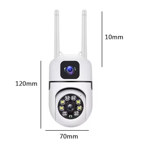 Image of TP PLUS 4+4MP Smart WiFi PTZ CCTV Camera for Home Outdoor | 360 View | Color Night Vision | Motion Detection | Two-Way Audio | Wireless Security Camera with Mobile App V380 Pro (Dual Lens Mini Dome)